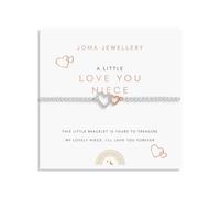 Joma Jewellery KIDS' A LITTLE LOVE YOU NIECE Silver & Rose Gold Plated Bracelet 15.5cm stretch
