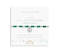 Joma Jewellery CHILDREN'S BIRTHSTONE A LITTLE MAY | Silver Plated 15.5cm Stretch Bracelet stretch