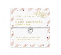 Joma Jewellery Kids Christmas Love From Santa 'Merry Christmas Daughter' Bracelet 15.5cm Stretch