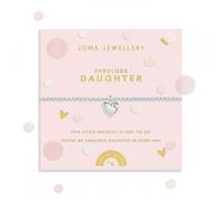 Joma Jewellery Kids Confetti A Little 'Fabulous Daughter' Bracelet 15.5cm Stretch