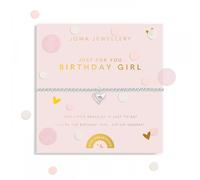 Joma Confetti Birthday Girl Heart Kids Bracelet - Silver