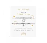 Joma Jewellery Kids Duo A Little 'Good Luck' Adjustable Slider Bracelets 22.5cm, 24.5cm