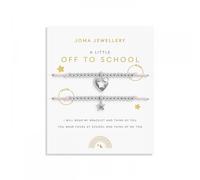 Joma Jewellery Kids Duo A Little 'Off To School' Adjustable Slider Bracelets 22.5cm, 24.5cm