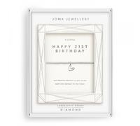 Joma Jewellery Lab Grown Diamonds 'Happy 21st Birthday' Bracelet 17.5cm Stretch