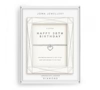 Joma Jewellery Lab Grown Diamonds 'Happy 30th Birthday' Bracelet 17.5cm Stretch