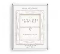 Joma Jewellery Lab Grown Diamonds 'Happy 40th Birthday' Bracelet 17.5cm Stretch