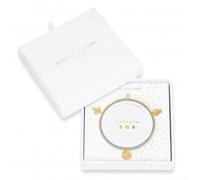 Joma Jewellery Lifes A Charm Strength Silver Gold Charm 17.5cm Stretch Bracelet - Brass / Silver Plated