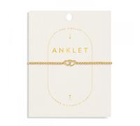 Joma Jewellery Linked Heart Gold Tone Anklet 23cm