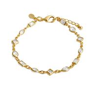Joma Jewellery Loved By You Gold Tone Multi CZ Chain Bracelet 18+3cm