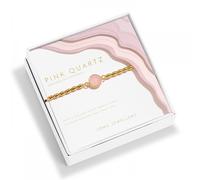 Joma Jewellery Serenity Stones Pink Quartz Gold Tone Bracelet 17.5cm Stretch