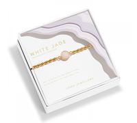 Joma Jewellery Serenity Stones White Jade Gold Tone Bracelet 17.5cm Stretch