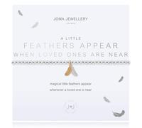 Joma Jewellery A LITTLE FEATHERS APPEAR WHEN LOVED ONES ARE NEAR Silver Bracelet | 17.5cm stretch