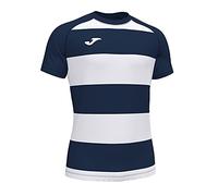 Joma L Short Sleeve T-Shirt Prorugby II, Unisex-Adult, Navy White