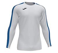 Joma Mens Academy Long Sleeve T-shirt, White-royal Blue, XXL EU