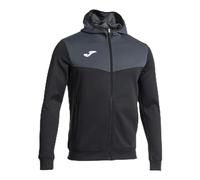 Joma Men's Campus Street Hooded Sweatshirt, Black/White, M