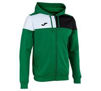 Joma Men's Chaqueta Capucha Crew V Hombre Hooded Jacket, Green, Black, White, XXL