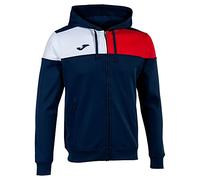 Joma Men's Chaqueta Capucha Crew V Hombre Hooded Jacket, Navy Blue, Red, White, XL