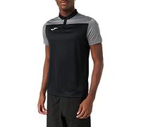 Joma Men's Combi Polo Shirt, mens, 101371.111.M, black/grey, M