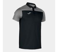 Joma Men's Combi Polo Shirt, mens, 101371.111.M, black/grey, M