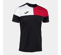 Joma Men's Crew V T-Shirt, Black red, S