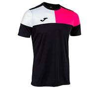 Joma Men's Crew V T-Shirt, Pink-Black, 4XS
