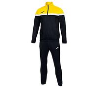 Joma Men's Danube Tracksuit, Black Yellow, XXL