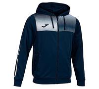 Joma Men's Eco Supernova Hooded Jacket, Navy, White, 3XL