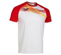 Joma Men's Elite X T-Shirt, White/Red, M