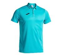 Joma Men's Hobby Polo Shirt, Turquoise FLUOR, M