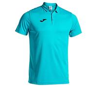 Joma Men's Hobby Polo Shirt, Turquoise FLUOR, XL