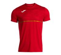 Joma Men's Short Sleeve Running T-Shirt, XS - 3XL, Breathable Performance Top with Micro-Mesh Technology, Athletic Fit - Record III Red