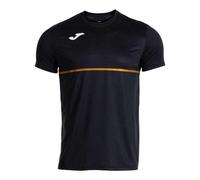 Joma Men's Short Sleeve Running T-Shirt, XS - 3XL, Breathable Performance Top with Micro-Mesh Technology, Athletic Fit - Record III Black