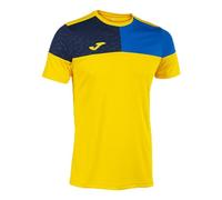 Joma Men's Crew V T-Shirt, Royal Yellow, 2XS