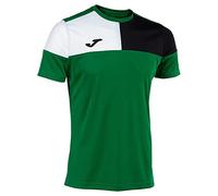 Joma Men's Crew V T-Shirt, Black Green, M