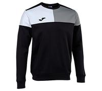 Joma Men's Sudadera Crew V Hombre Sweatshirt, Black, Grey, White, XXL