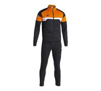 Joma Men's Danubio Tracksuit, Black Orange, XL