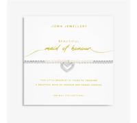 Joma Pearl Maid of Honour Heart Bracelet - Silver