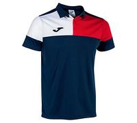 Joma Men's Polo Crew V t-Shirt, Navy Blue, Red, White, M