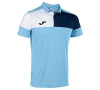 Joma Men's Polo Crew V Undershirt, Sky Blue Navy White, M