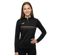 Joma Women's Running Sweatshirt, 2XS-XL, Long Sleeve, with Thermal Lining and Half Zip, ideal for outdoor training, Record III Black