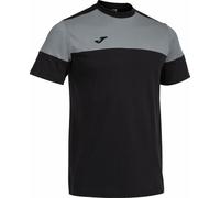 Joma Short Sleeve Crew V T-Shirt Black Grey
