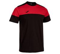 Joma Short Sleeve Crew V T-Shirt Black Red