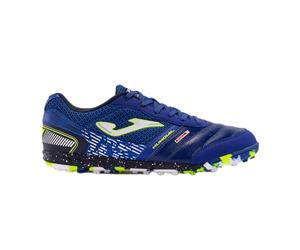 Joma - Soccer Shoes for Turf, Blue 6.5-11 Natural Leather and Mesh Upper, VTS Ventilation, Protection Toe, Royal, 9.5 UK