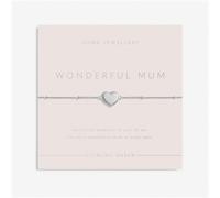 Joma Sterling SIlver Wonderful Mum Heart Bracelet - Silver