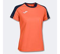 Joma Women's Eco Championship Short Sleeve T-Shirt, Neon Orange Navy, S