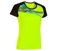 Joma Women's Elite X Short Sleeve T-Shirt, Fluorescent Yellow/Black, M