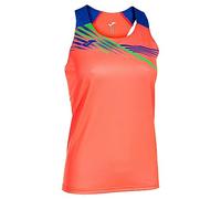 Joma Women's Elite X Tank Top T-Shirt, Coral Fluoro/Royal, XL
