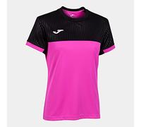Joma Women's Montreal Short Sleeve T-Shirt, Neon Pink Black, L