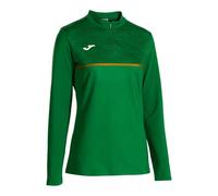 Joma Women's Running Sweatshirt, 2XS-XL, Long Sleeve, with Thermal Lining and Half Zip, ideal for outdoor training, Record III Green