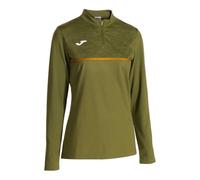Joma Women's Running Sweatshirt, 2XS-XL, Long Sleeve, with Thermal Lining and Half Zip, ideal for outdoor training, Record III Green